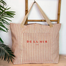 Indlæs billede til gallerivisning Ekstra stor shopper med striber