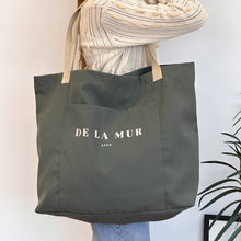 Indlæs billede til gallerivisning Ekstra stor shopper i kaki
