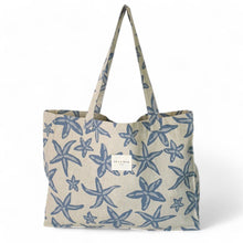 Indlæs billede til gallerivisning Strandtaske med søstjerner