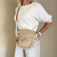 Indlæs billede til gallerivisning Festival taske (vintage bomuld i khaki)
