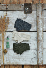 Indlæs billede til gallerivisning Fingerløse Handsker i håndstrikket merinould - grå