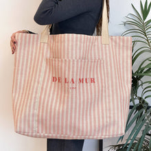 Indlæs billede til gallerivisning Ekstra stor shopper med striber
