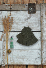 Indlæs billede til gallerivisning Fingerløse Handsker i håndstrikket merinould - Grøn