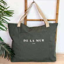 Indlæs billede til gallerivisning Ekstra stor shopper i kaki