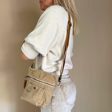 Indlæs billede til gallerivisning Festival taske (vintage bomuld i khaki)