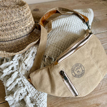 Indlæs billede til gallerivisning BumBag crossbody taske i khakifarvet bomuld