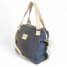 Indlæs billede til gallerivisning Håndtaske to-i-en, blåstribet