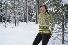 Indlæs billede til gallerivisning Uldsweater med smukt færøsk mønster
