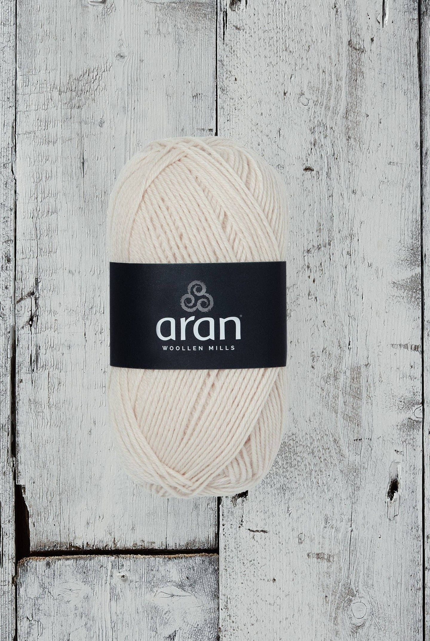 Aran uldgarn i 100% Merino -creme