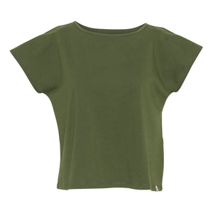 Karen t-shirten - den korte i mosgrøn