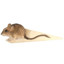 Indlæs billede til gallerivisning Dørstopper med sød mus, dekorative dyr i håndsnittet træ fra Wildlife Garden
