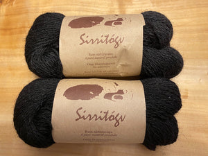 Uldgarn 2-trådet, i færøsk uld fra Sirri, indfarvet sort